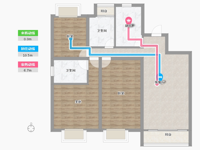 广东省-深圳市-中城康桥紫郡花园-86.38-户型库-动静线