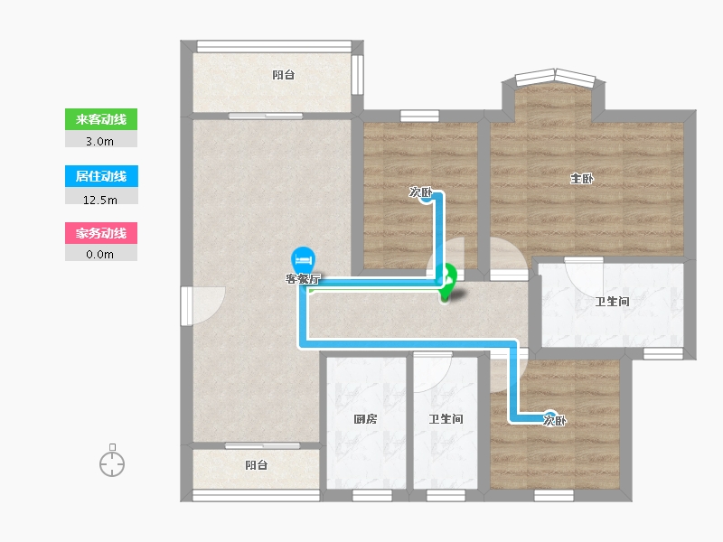 广东省-深圳市-桃源居12区（桃源居）-70.64-户型库-动静线