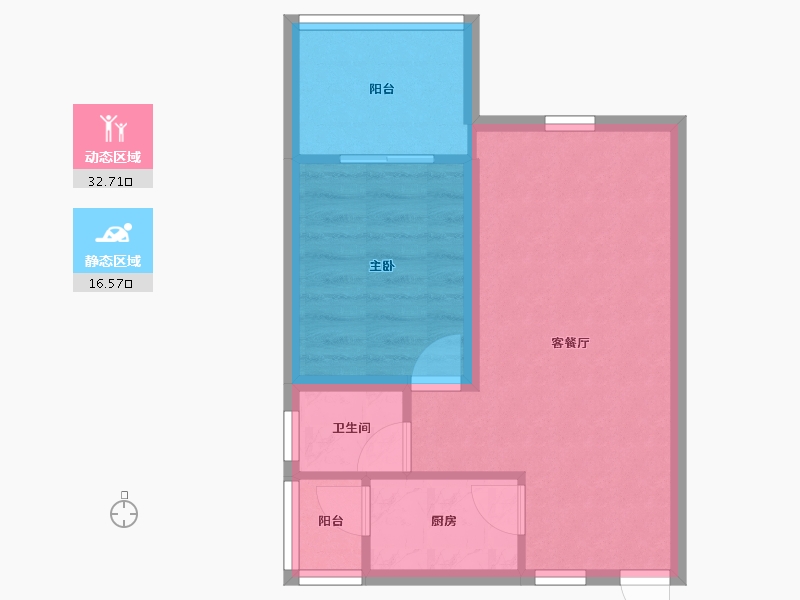 广东省-深圳市-宝田雅苑-43.77-户型库-动静分区