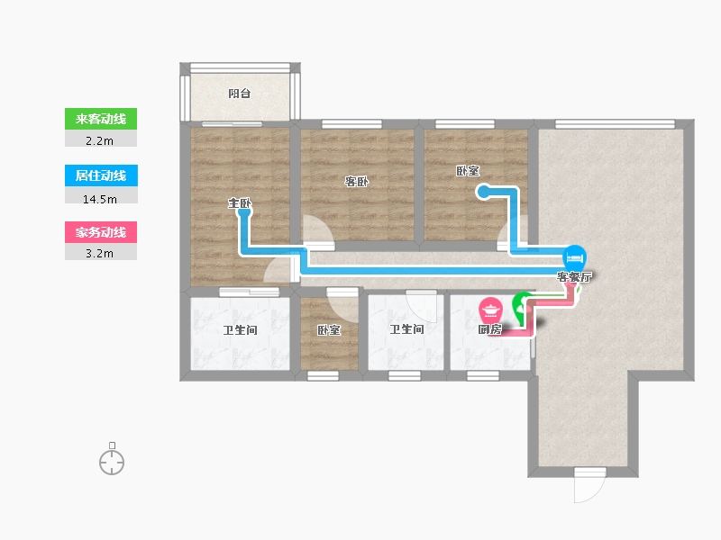 广东省-深圳市-和谐家园-78.68-户型库-动静线