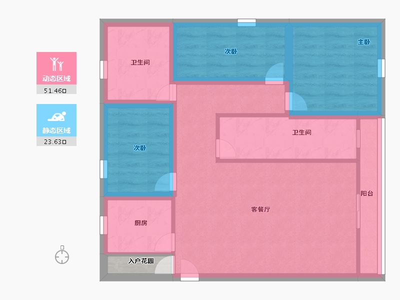 广东省-深圳市-翠枫豪园-67.00-户型库-动静分区