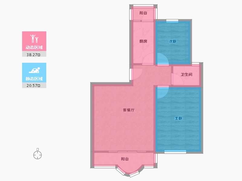 广东省-深圳市-双龙花园-51.75-户型库-动静分区