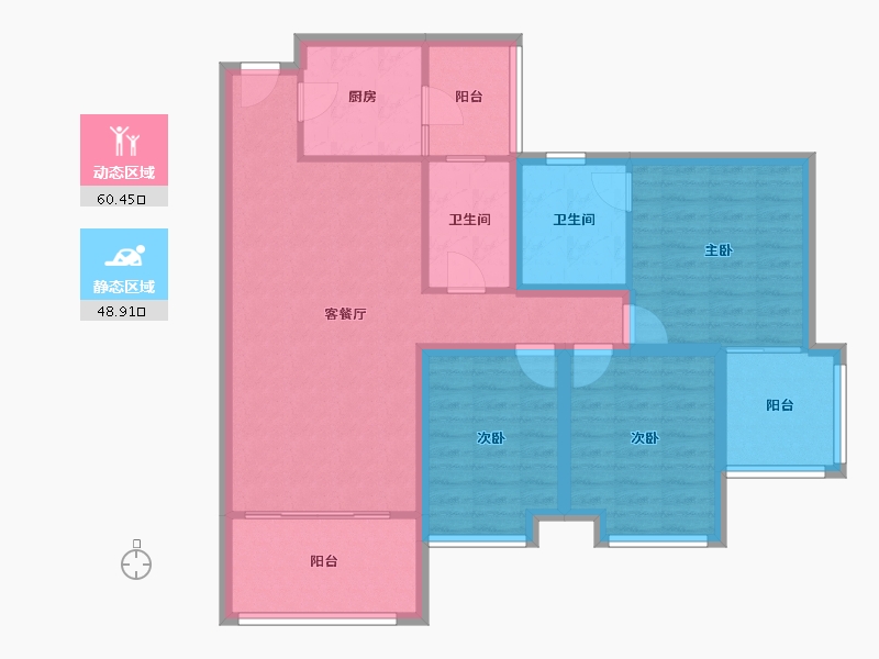 广东省-深圳市-兴华路2号(星航华府)-97.71-户型库-动静分区