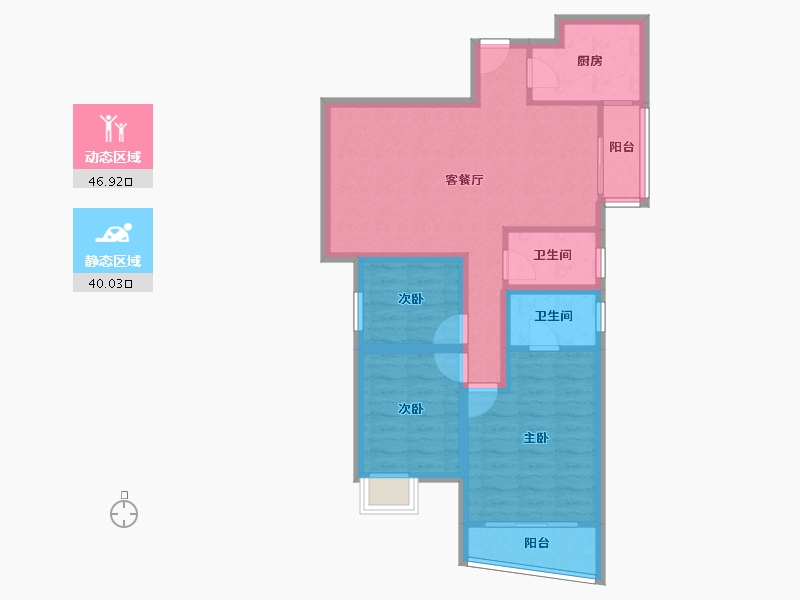 广东省-深圳市-万科金色领域-77.05-户型库-动静分区