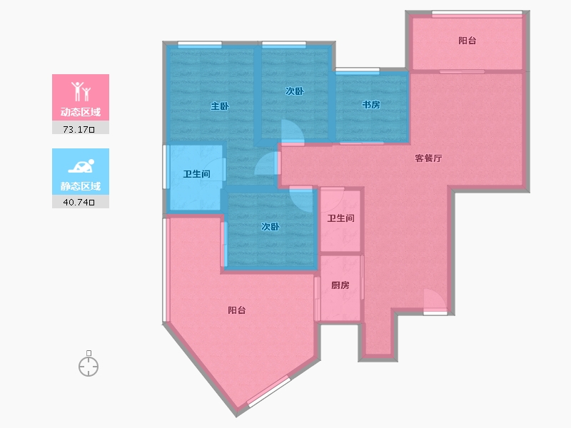 广东省-深圳市-鸿荣源禧园-101.92-户型库-动静分区