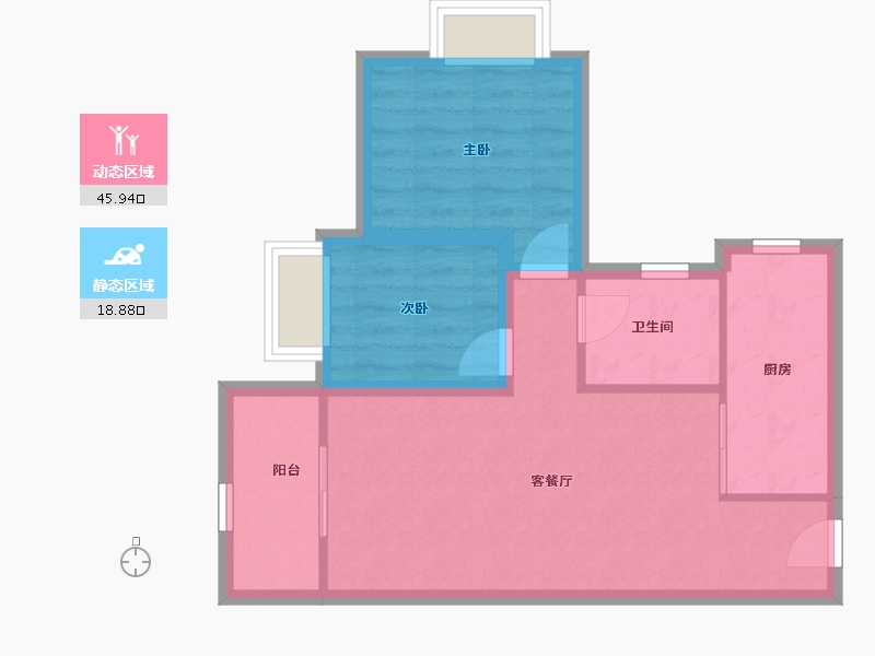 广东省-深圳市-华侨城四海云亭-57.68-户型库-动静分区