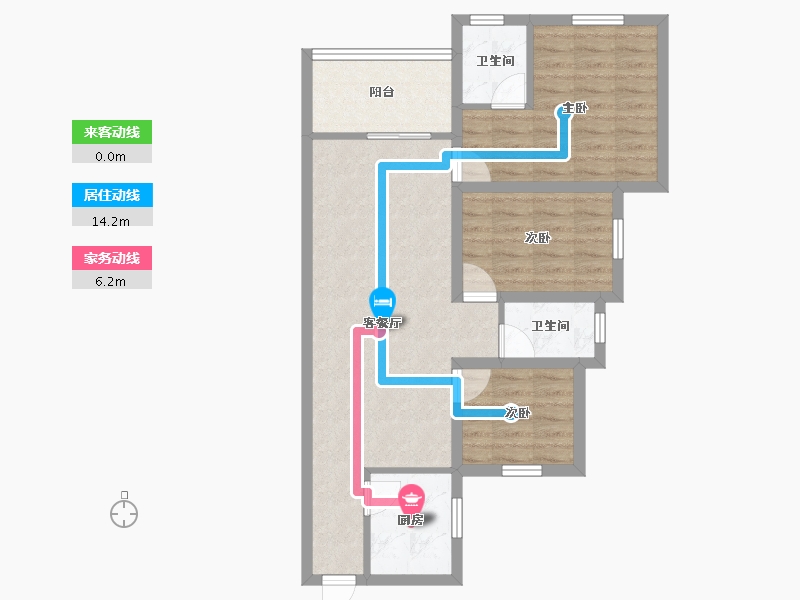 广东省-深圳市-万科翡丽郡-73.95-户型库-动静线