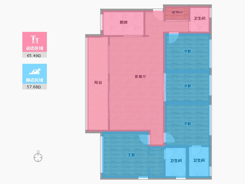 广东省-深圳市-万科公园里-110.37-户型库-动静分区