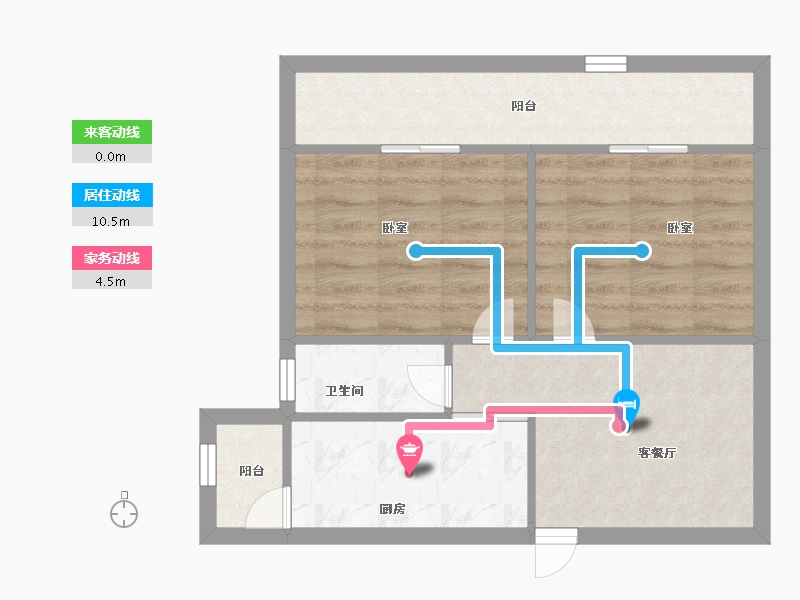 广东省-深圳市-宝田雅苑-50.14-户型库-动静线