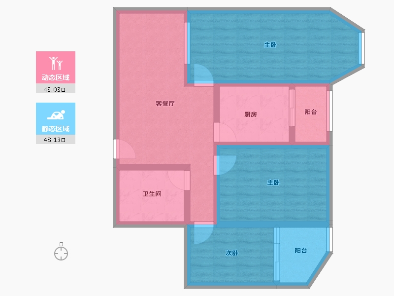 广东省-深圳市-梅龙苑-80.27-户型库-动静分区