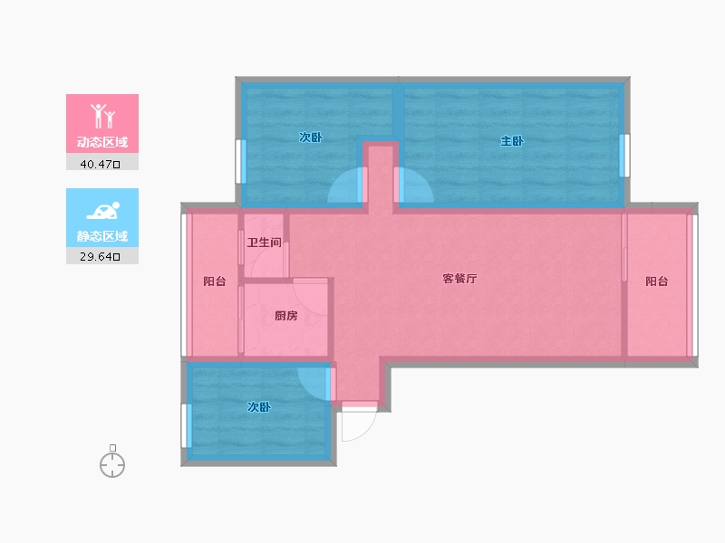 广东省-深圳市-岭下花园(公寓住宅)-61.52-户型库-动静分区