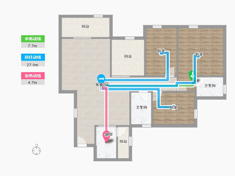 广东省-深圳市-鸿荣源禧园-104.23-户型库-动静线