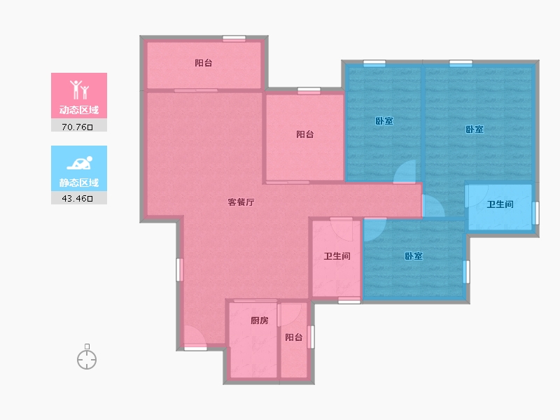 广东省-深圳市-鸿荣源禧园-104.23-户型库-动静分区