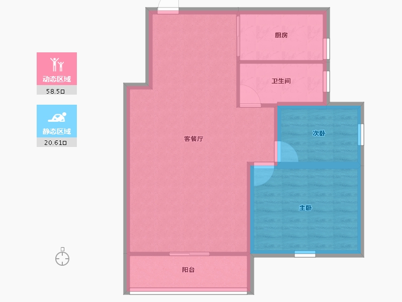 广东省-深圳市-桃源居14区（桃源居）-71.47-户型库-动静分区