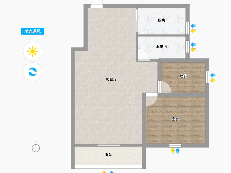 广东省-深圳市-桃源居14区（桃源居）-71.47-户型库-采光通风