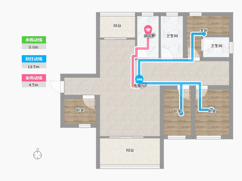 广东省-深圳市-万科翰邻城-76.43-户型库-动静线