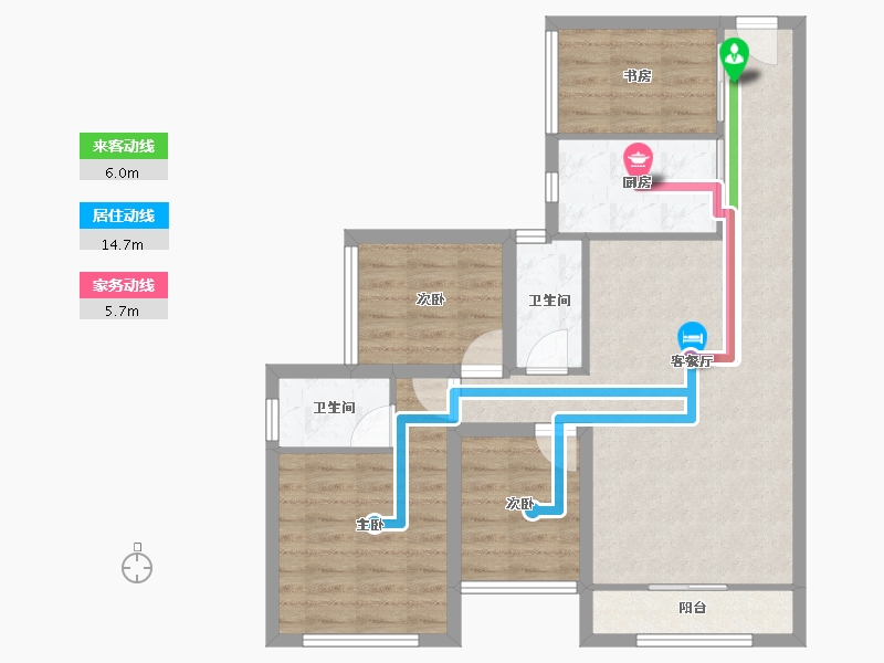 广东省-深圳市-万科翰邻城-79.33-户型库-动静线