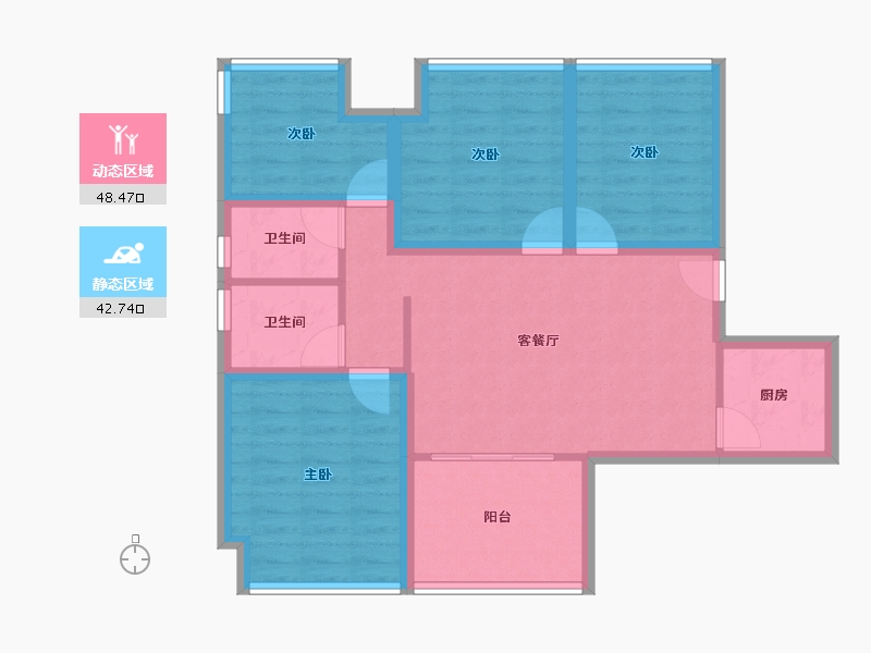 广东省-深圳市-玉湖湾-80.71-户型库-动静分区