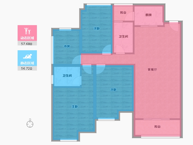 广东省-深圳市-华侨城四海云亭-102.00-户型库-动静分区