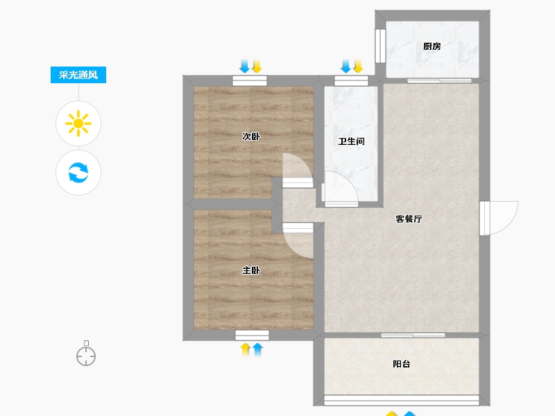 广东省-深圳市-雅涛花园-44.09-户型库-采光通风