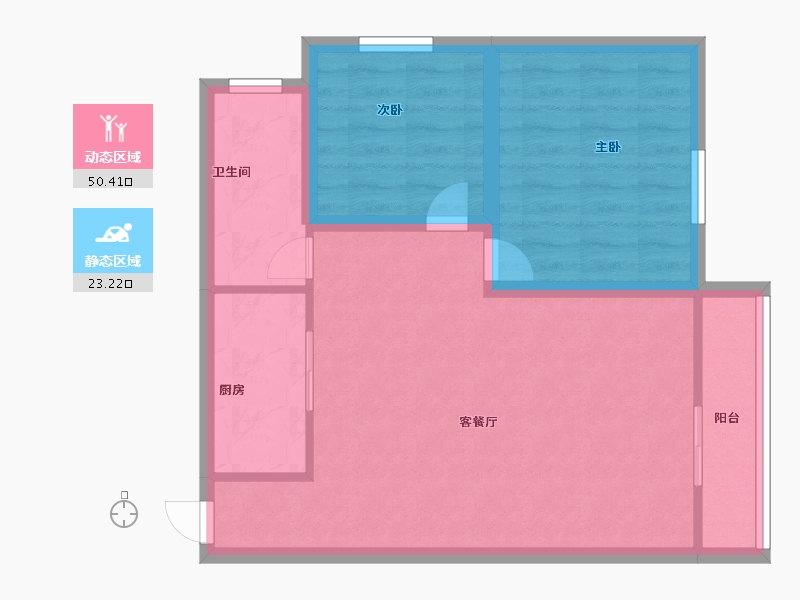 广东省-深圳市-富源花园-66.00-户型库-动静分区