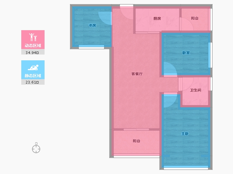 广东省-深圳市-凤凰雅居-50.73-户型库-动静分区