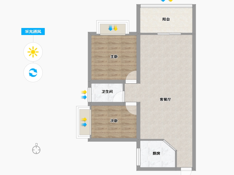 广东省-深圳市-雅然居花园-66.11-户型库-采光通风