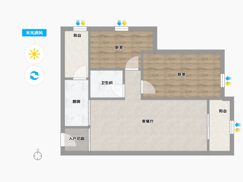 广东省-深圳市-合正汇一城-58.44-户型库-采光通风