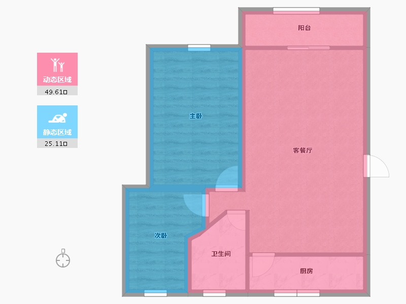 广东省-深圳市-福中福花园-67.00-户型库-动静分区