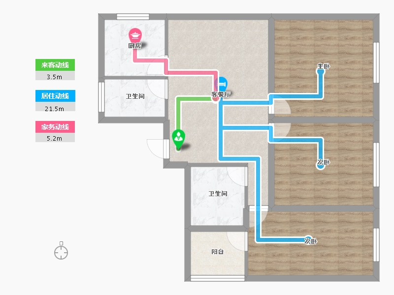 广东省-深圳市-西乡海乐花园-85.07-户型库-动静线