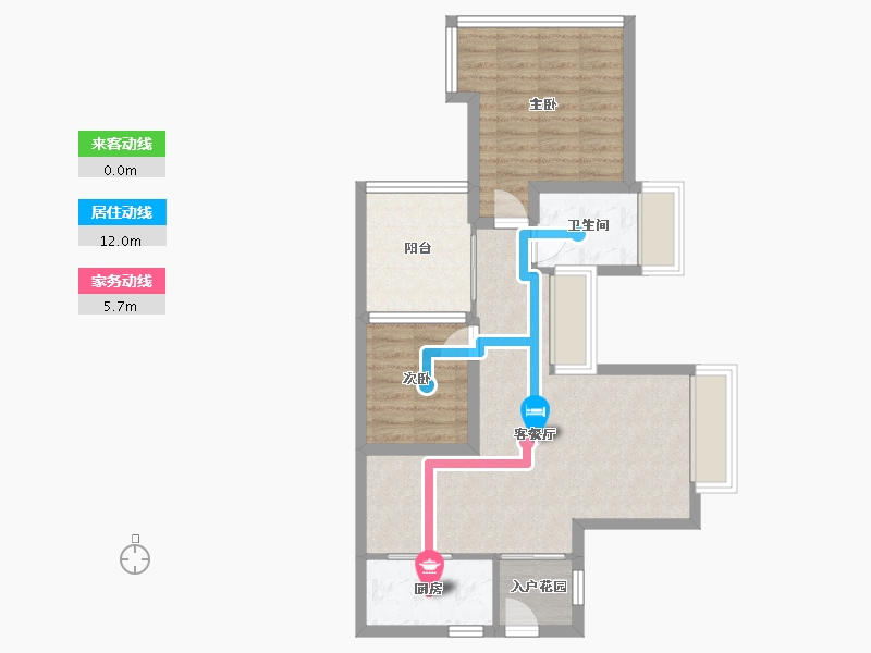 广东省-深圳市-凤凰花苑-69.03-户型库-动静线