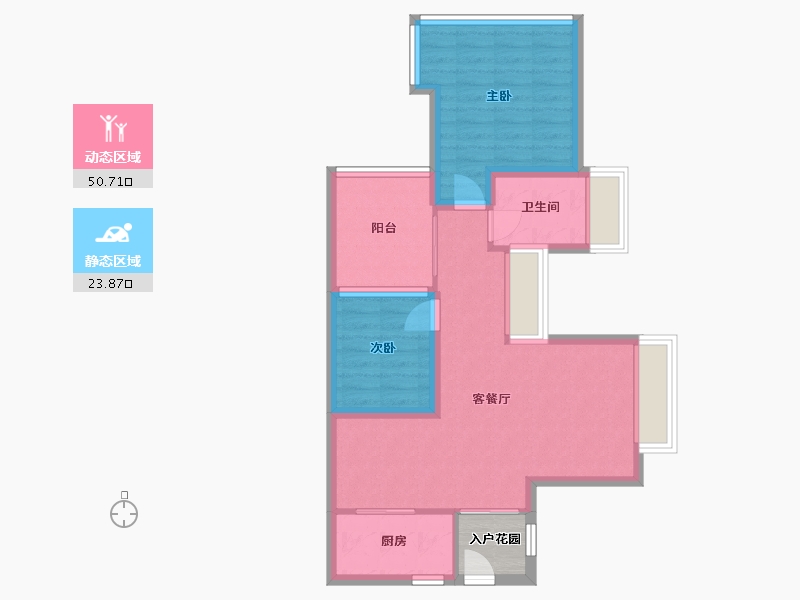 广东省-深圳市-凤凰花苑-69.03-户型库-动静分区