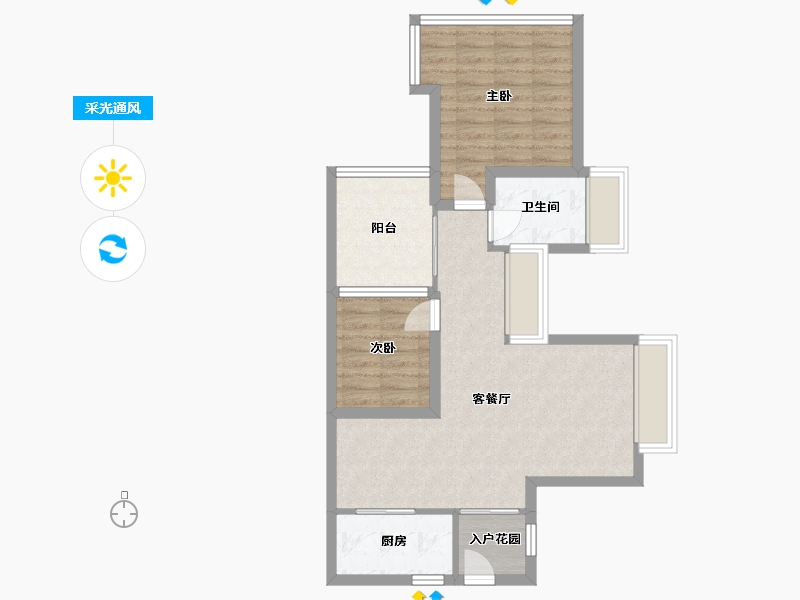 广东省-深圳市-凤凰花苑-69.03-户型库-采光通风