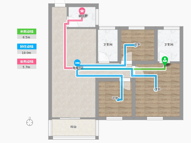 广东省-深圳市-名居绿海名居-65.23-户型库-动静线