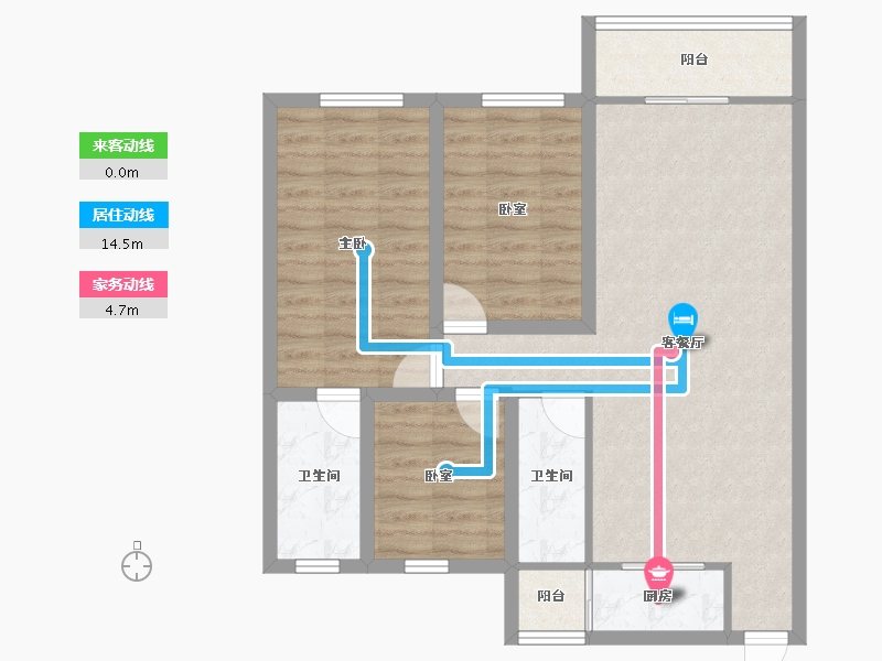 广东省-深圳市-登科花园-82.07-户型库-动静线