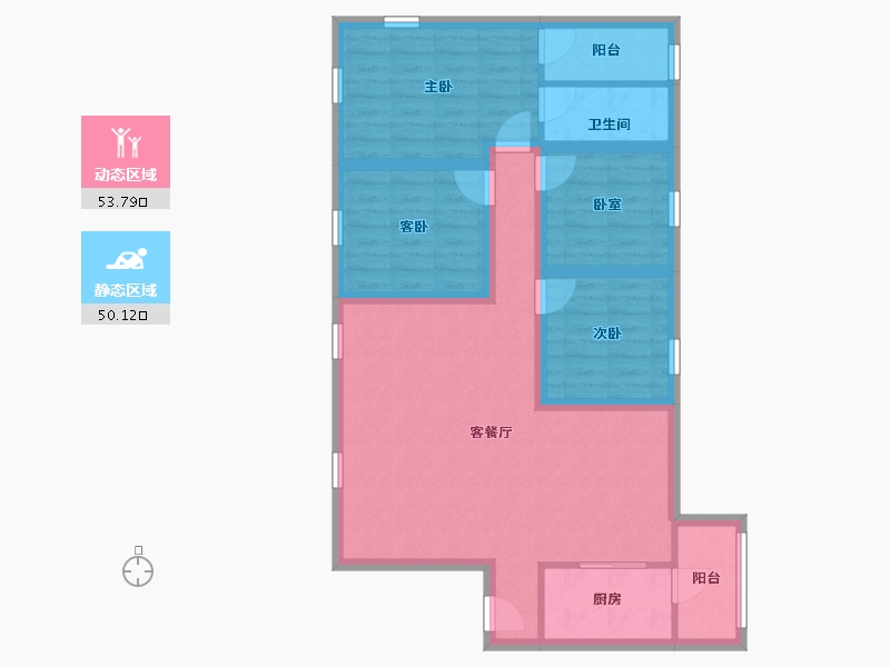 广东省-深圳市-东江豪苑-92.32-户型库-动静分区