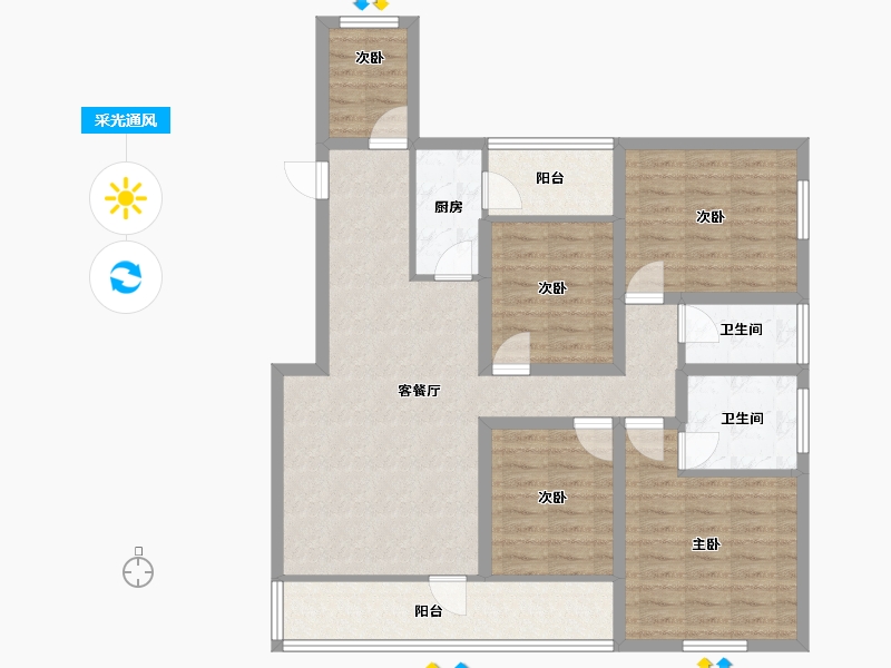 广东省-深圳市-领航里程花园-102.14-户型库-采光通风