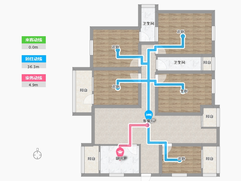 广东省-深圳市-阅山公馆-114.24-户型库-动静线