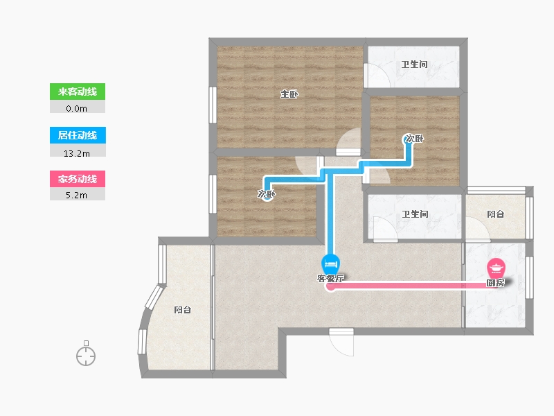 广东省-深圳市-宝海花园-84.43-户型库-动静线