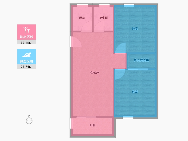 广东省-深圳市-双龙花园-52.71-户型库-动静分区