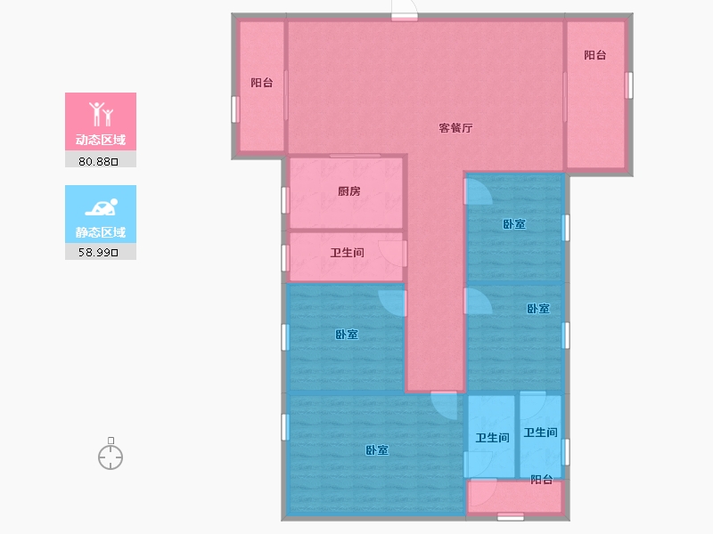 广东省-深圳市-豪业华庭-128.48-户型库-动静分区