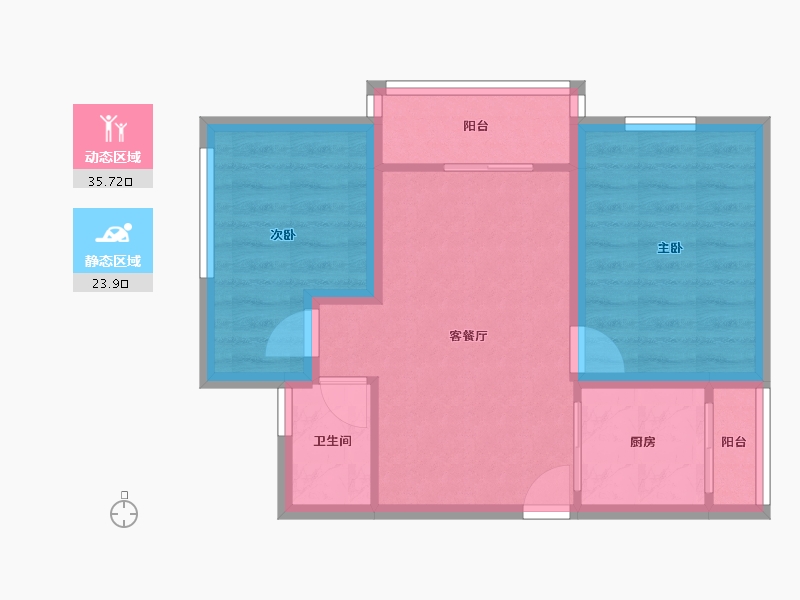 广东省-深圳市-河岸轩-52.71-户型库-动静分区