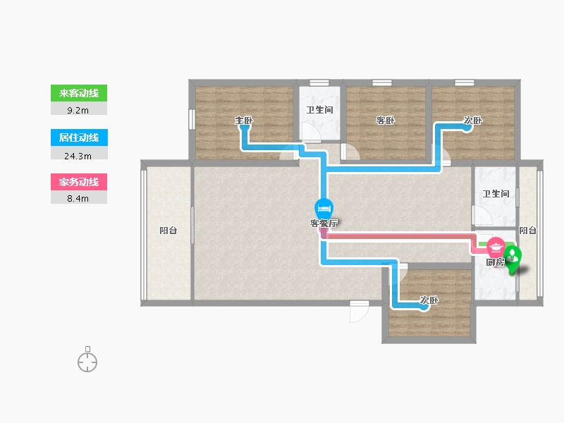 广东省-深圳市-沁园-125.37-户型库-动静线