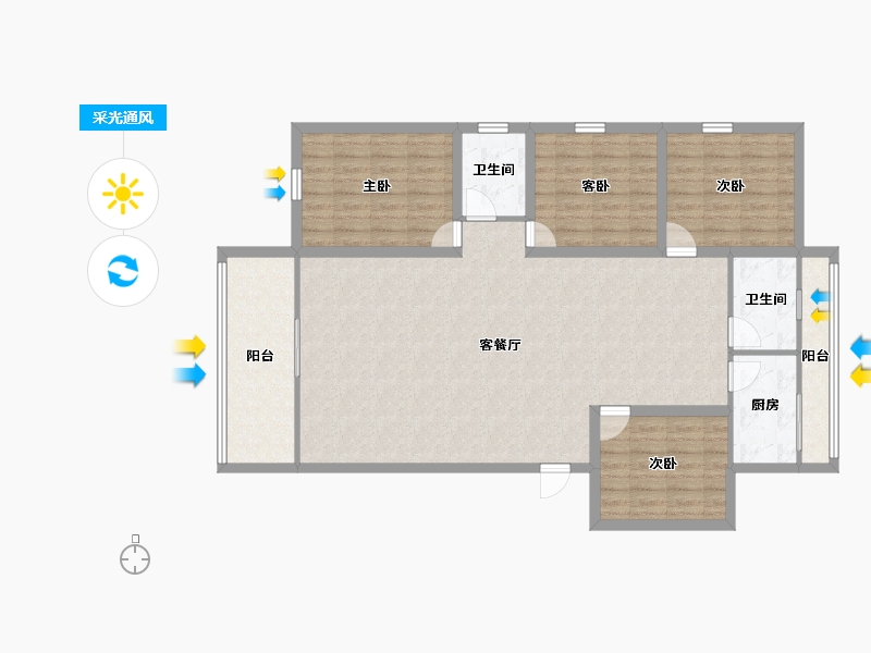 广东省-深圳市-沁园-125.37-户型库-采光通风