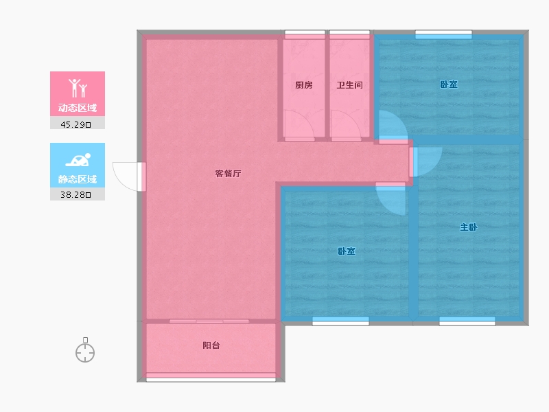 广东省-深圳市-禾田世居-74.54-户型库-动静分区