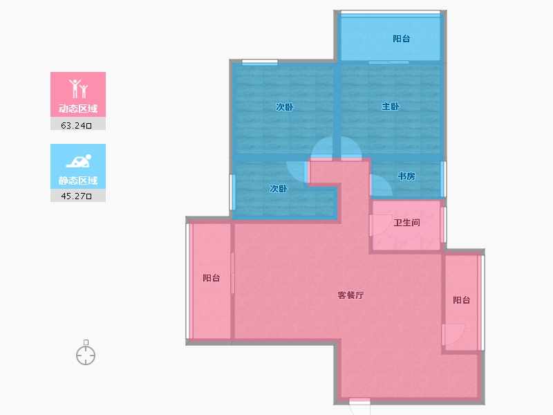 广东省-深圳市-金泓凯旋城-97.29-户型库-动静分区