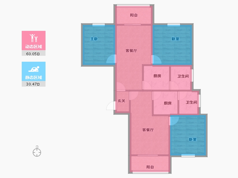 广东省-深圳市-汇龙苑-79.90-户型库-动静分区