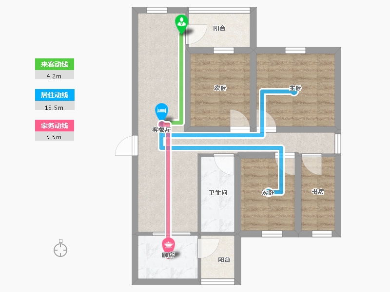 广东省-深圳市-雅涛花园-63.16-户型库-动静线