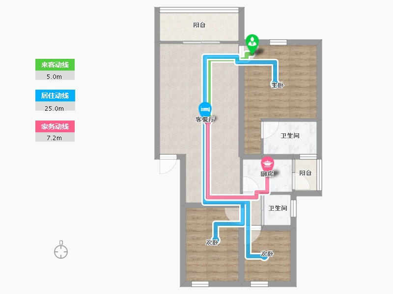 广东省-深圳市-绿茵华庭-68.58-户型库-动静线