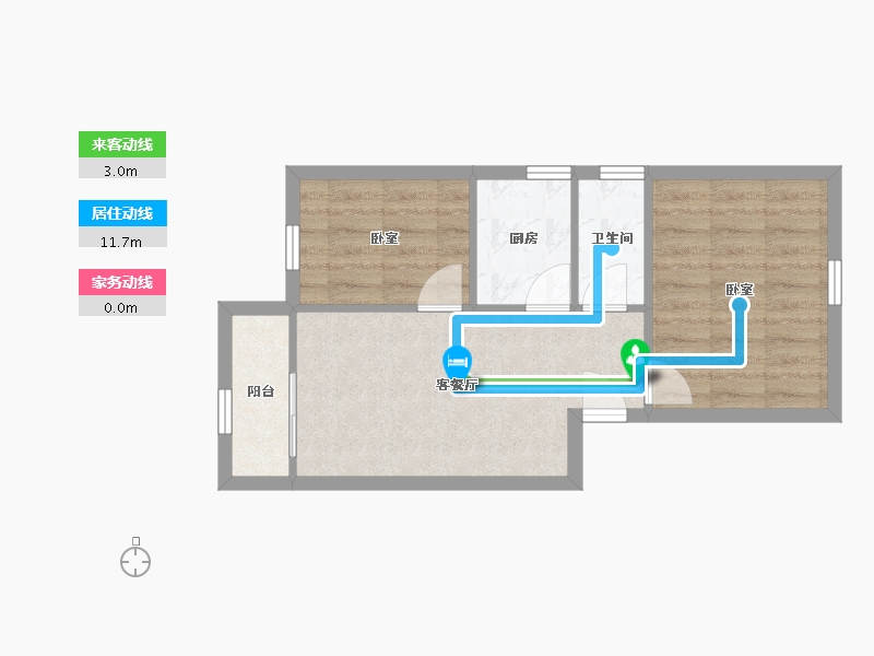 广东省-深圳市-登科花园-45.80-户型库-动静线